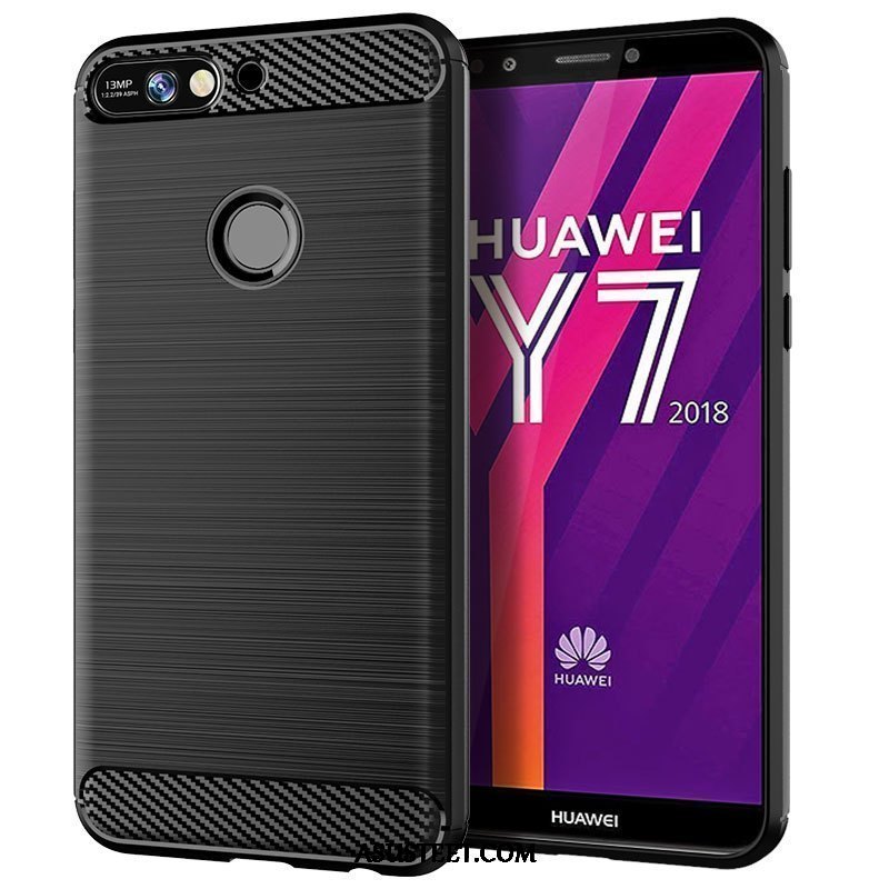 Huawei Y7 2018 Kuoret Murtumaton Puhelimen Silikoni Punainen Pehmeä Neste