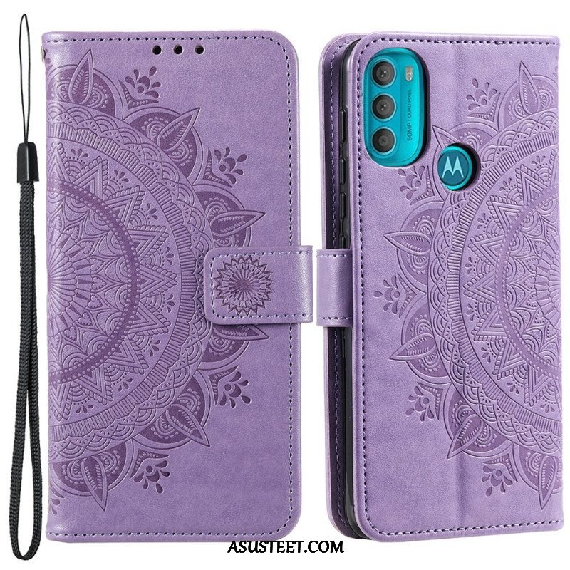 Kotelot Moto G71 5G Auringon Mandala