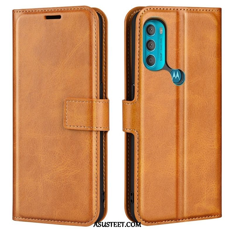 Kotelot Moto G71 5G Ohut Extreme Leather -efekti