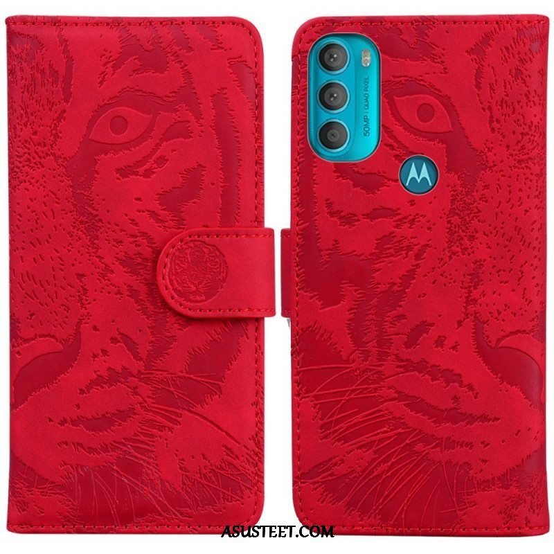 Kotelot Moto G71 5G Tiger-kasvoprintti