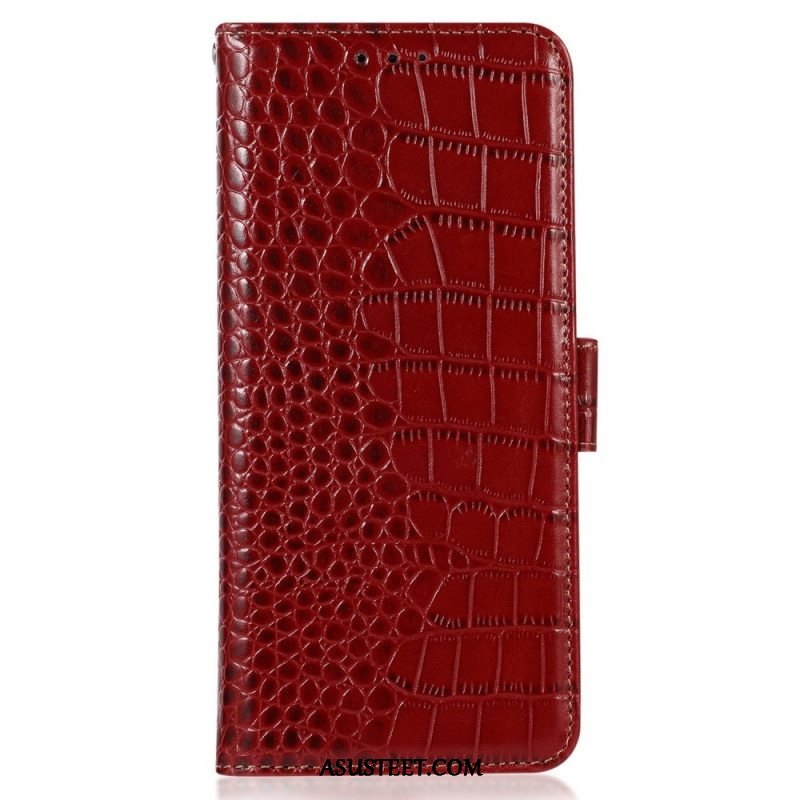 Kotelot OnePlus Nord CE 2 Lite 5G Rfid Crocodile Style Aitoa Nahkaa