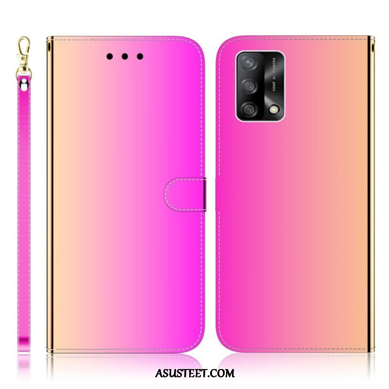 Kotelot Oppo A74 4G Keinonahkainen Peilin Kansi