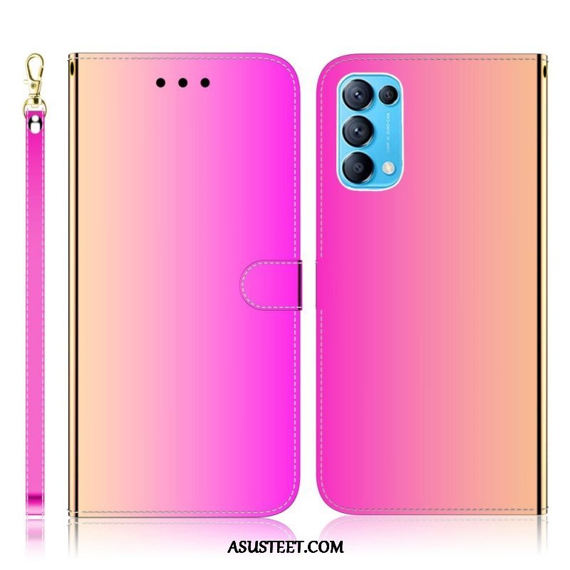 Kotelot Oppo Find X3 Lite Keinonahkainen Peilin Kansi