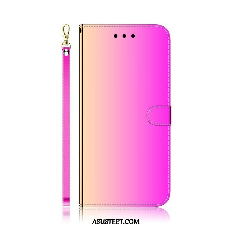 Kotelot Oppo Find X3 Neo Keinonahkainen Peilin Kansi