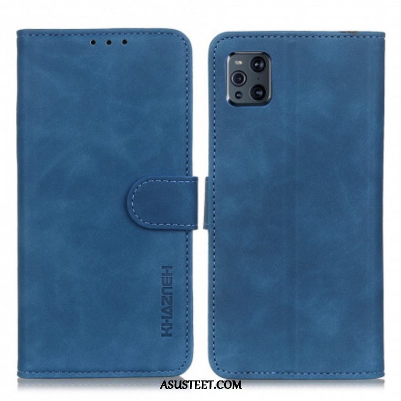 Kotelot Oppo Find X3 Pro Matta Vintage Leather Effect Khazneh