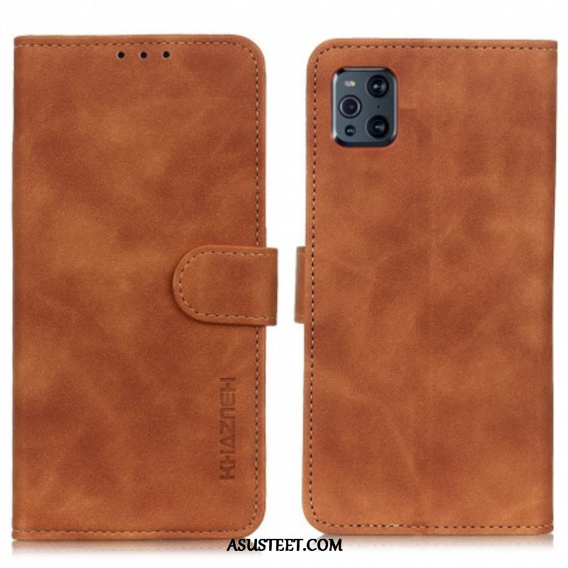 Kotelot Oppo Find X3 Pro Matta Vintage Leather Effect Khazneh