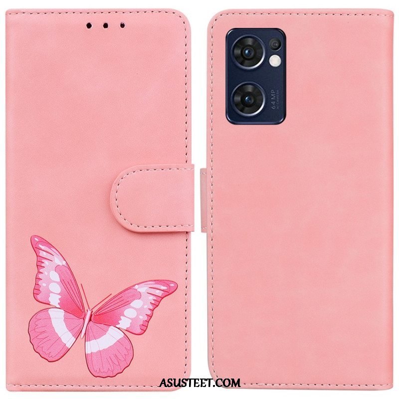 Kotelot Oppo Find X5 Lite Skin Touch Butterfly