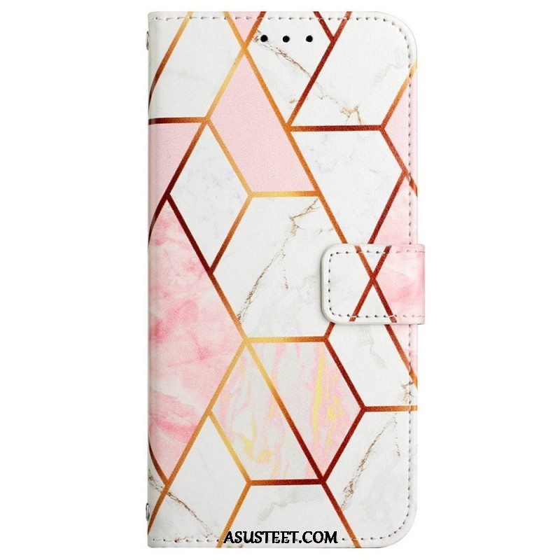 Kotelot Samsung Galaxy A13 Suojaketju Kuori Strip Marble