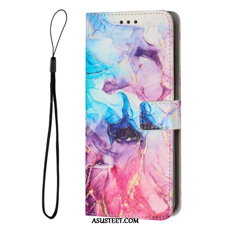 Kotelot Samsung Galaxy A14 / A14 5G Suojaketju Kuori Strip Marble