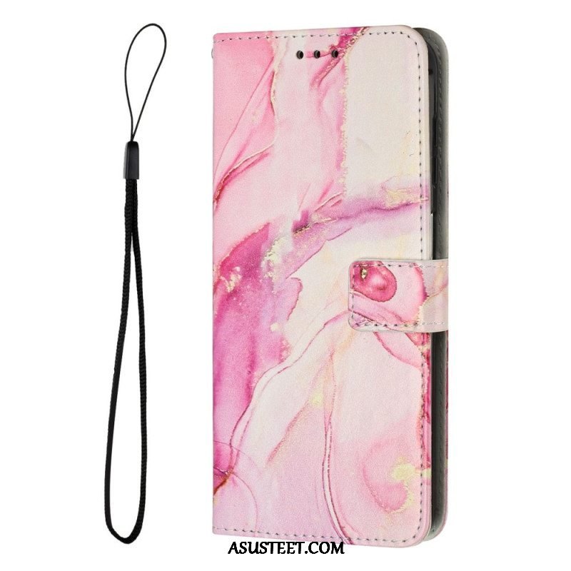 Kotelot Samsung Galaxy A14 / A14 5G Suojaketju Kuori Strip Marble