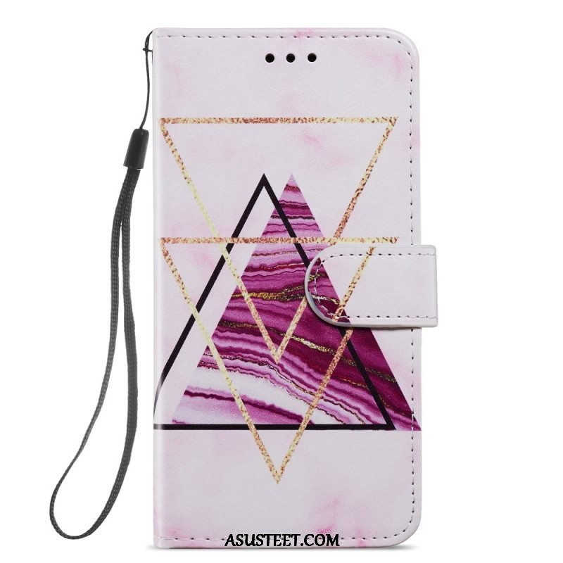 Kotelot Samsung Galaxy A54 5G Suojaketju Kuori Strappy Style Marble