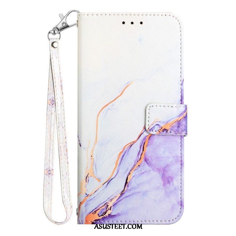 Kotelot Samsung Galaxy A54 5G Suojaketju Kuori Strip Marble