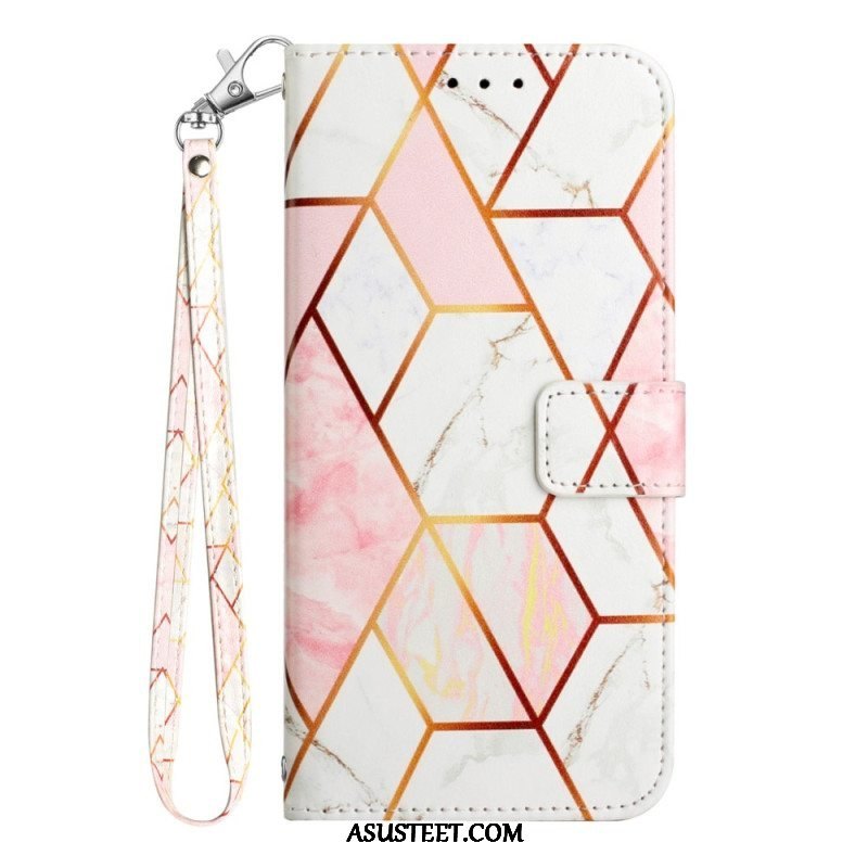 Kotelot Samsung Galaxy A54 5G Suojaketju Kuori Strip Marble