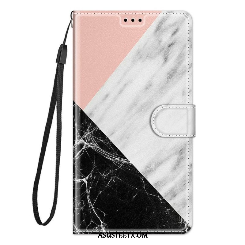 Kotelot Samsung Galaxy M53 5G Suojaketju Kuori Strip Marble