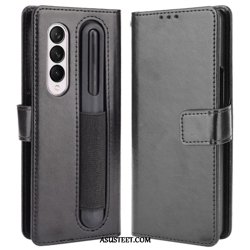 Kotelot Samsung Galaxy Z Fold 4 Suojaketju Kuori Retro Business Strappy