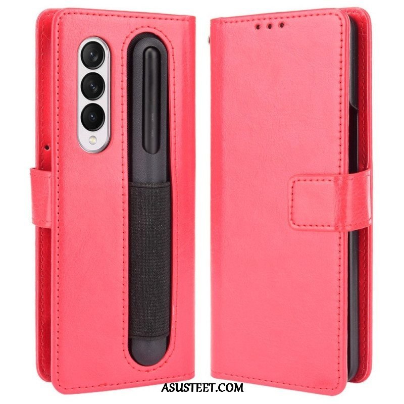 Kotelot Samsung Galaxy Z Fold 4 Suojaketju Kuori Retro Business Strappy