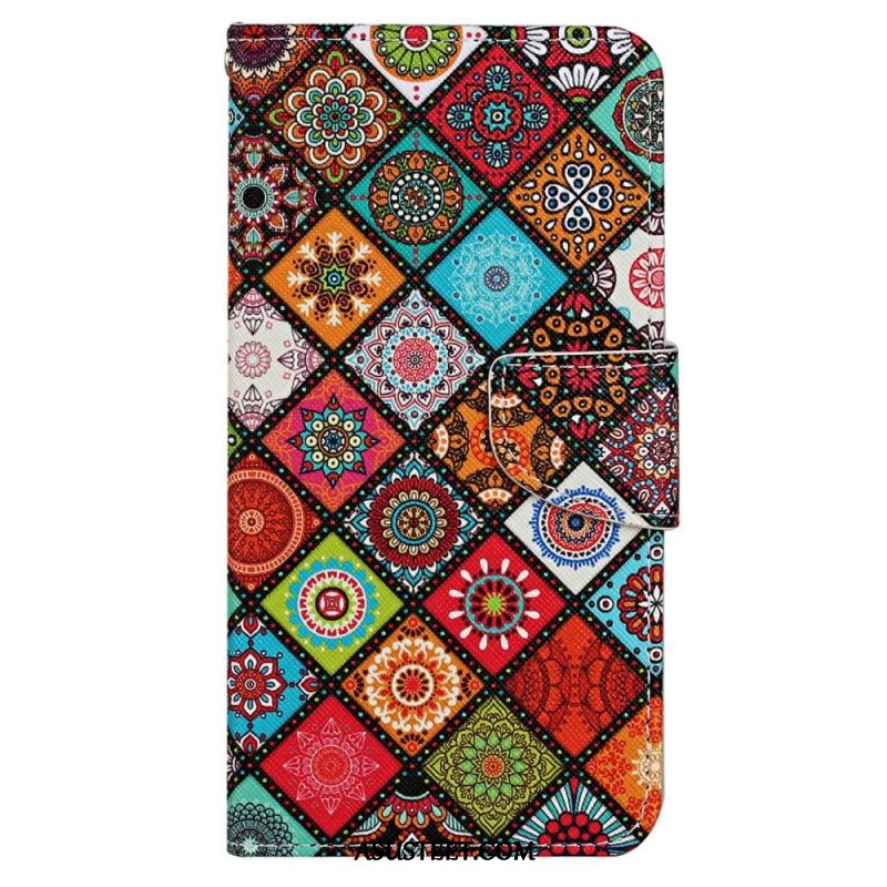 Kotelot Xiaomi 12T / 12T Pro Patchwork Kaulanauhalla