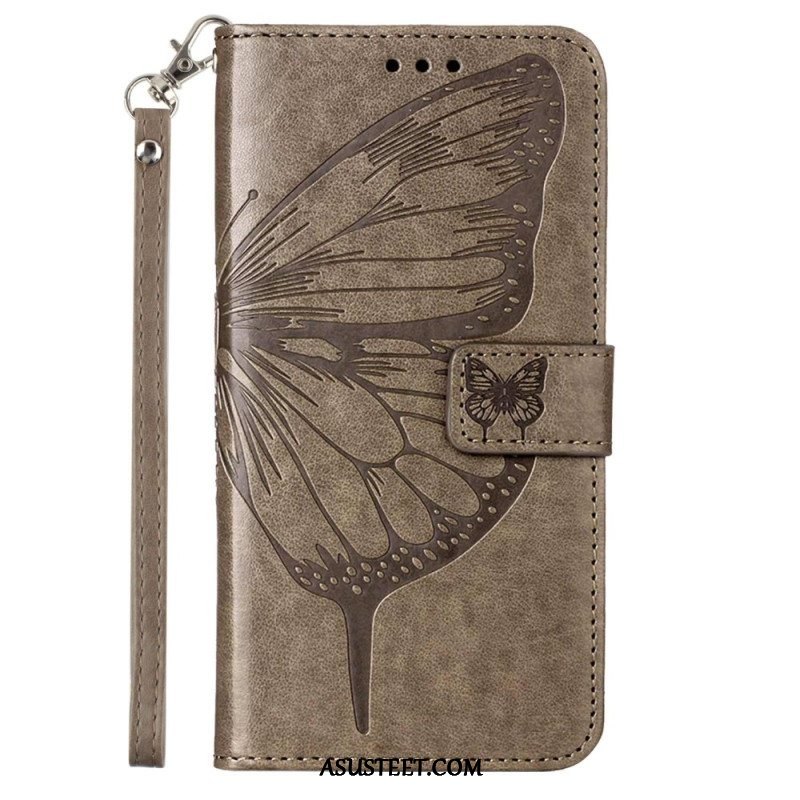 Kotelot Xiaomi 13 Lite Butterfly Design Kaulanauhalla