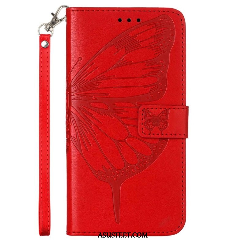 Kotelot Xiaomi 13 Lite Butterfly Design Kaulanauhalla