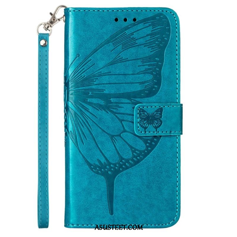 Kotelot Xiaomi 13 Lite Butterfly Design Kaulanauhalla