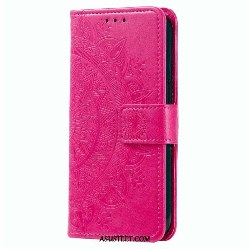 Kotelot Xiaomi Redmi Note 12 4G Mandala-aurinko Kaulanauhalla