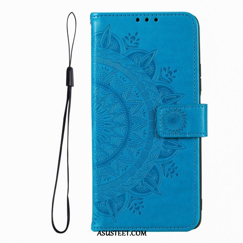 Kotelot Xiaomi Redmi Note 12 Pro Mandala-aurinko Kaulanauhalla