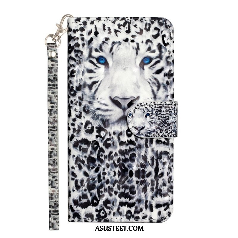 Kotelot iPhone 15 Plus Suojaketju Kuori 3d Leopard Hihnalla