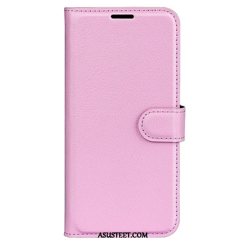 Kotelot iPhone 15 Pro Max Classic Litchi Faux Leather