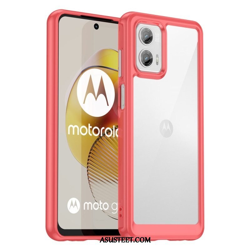 Kuori Moto G73 5G Läpinäkyvä Hybridi