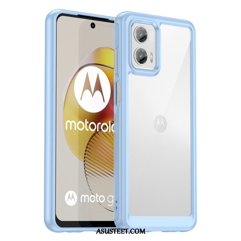 Kuori Moto G73 5G Läpinäkyvä Hybridi