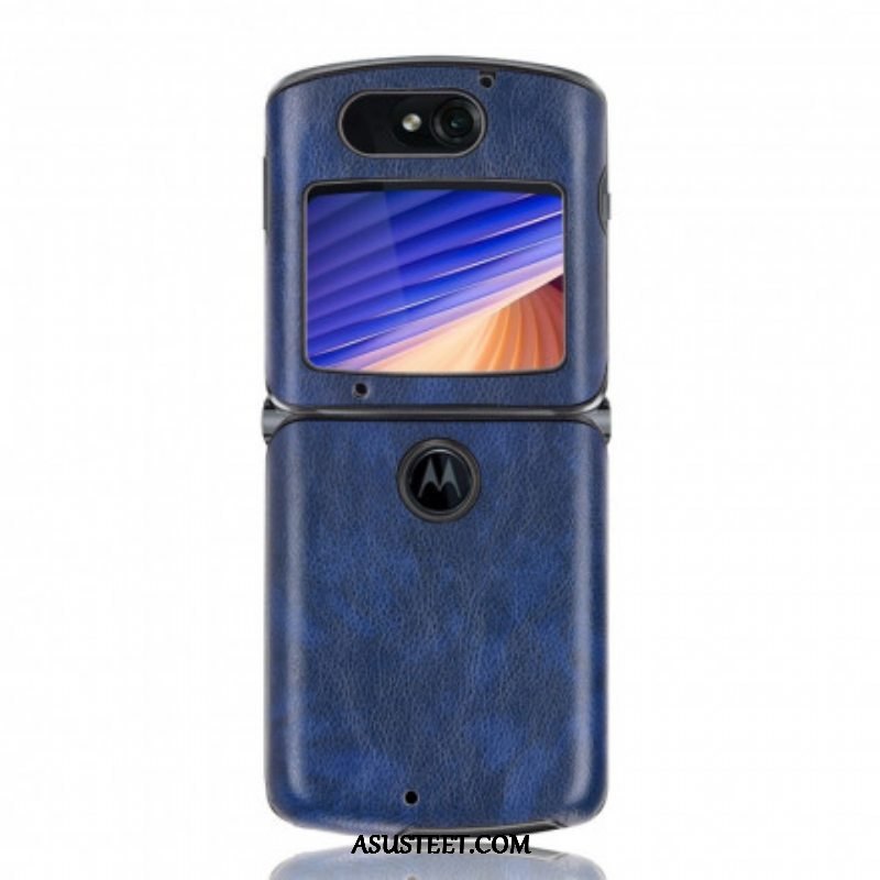 Kuori Motorola Razr 5G Litsi Tekonahkaa