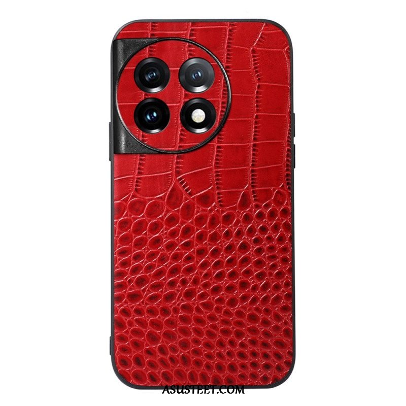 Kuori OnePlus 11 5G Aito Crocodile Texture -nahka