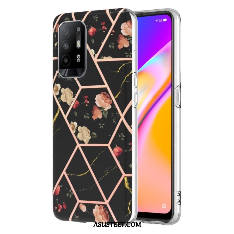 Kuori Oppo A94 5G Värikäs Geometrinen Marmori