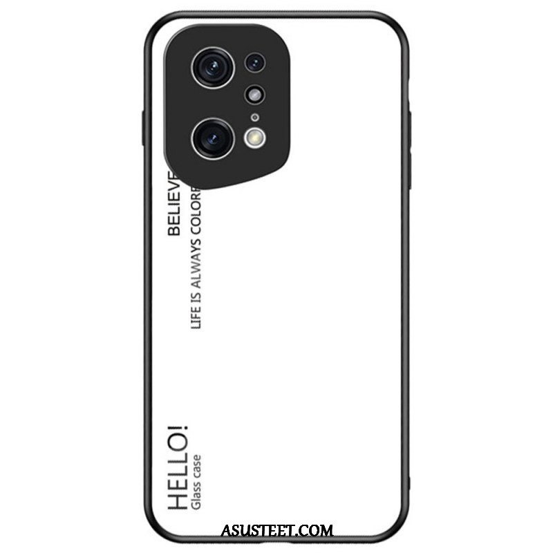 Kuori Oppo Find X5 Pro Karkaistu Lasi Hello