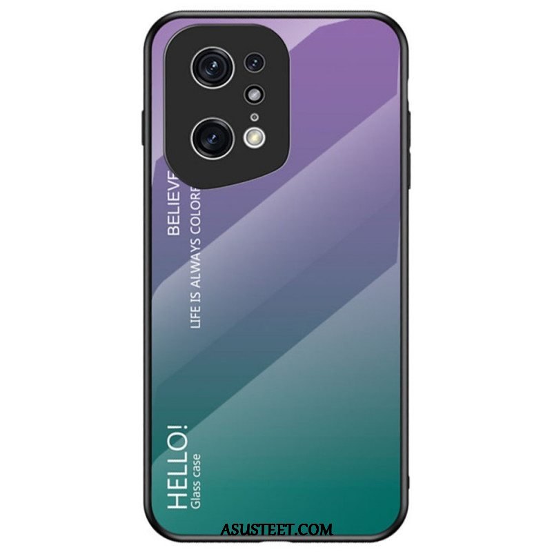 Kuori Oppo Find X5 Pro Karkaistu Lasi Hello