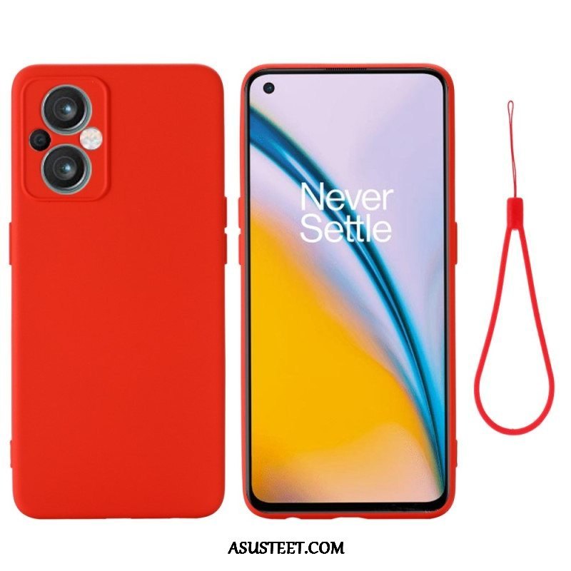 Kuori Oppo Reno 8 Lite Suojaketju Kuori Strappy Nestemäinen Silikoni