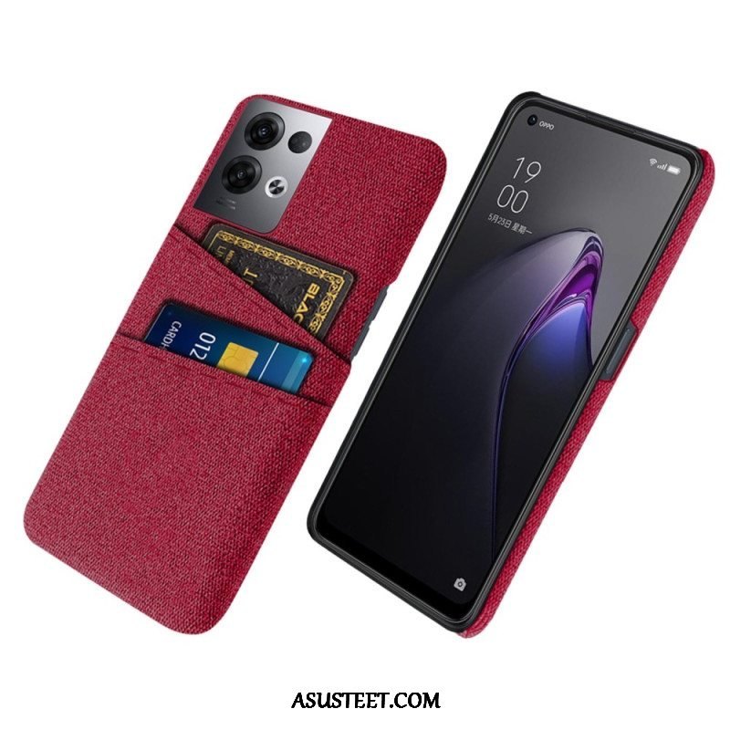 Kuori Oppo Reno 8 Pro Korttipidikkeen Kangas