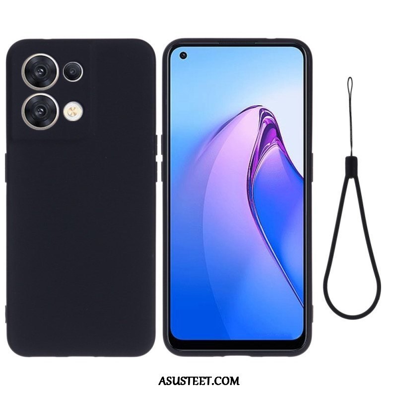 Kuori Oppo Reno 8 Suojaketju Kuori Strappy Nestemäinen Silikoni