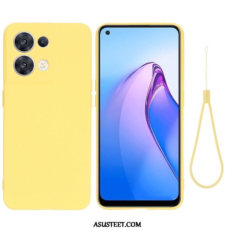 Kuori Oppo Reno 8 Suojaketju Kuori Strappy Nestemäinen Silikoni