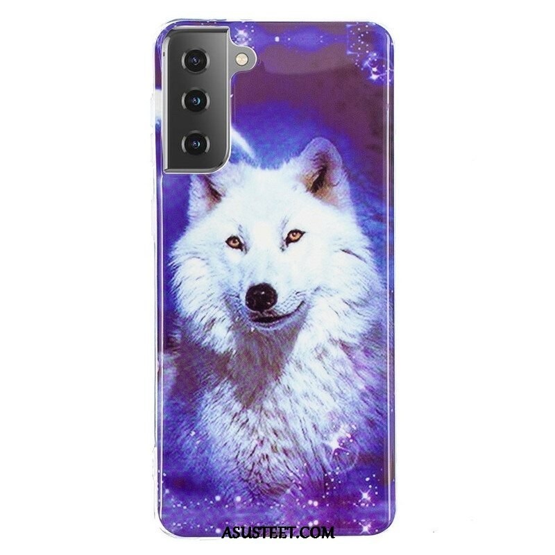 Kuori Samsung Galaxy S21 5G Fluoresoiva Wolf-sarja