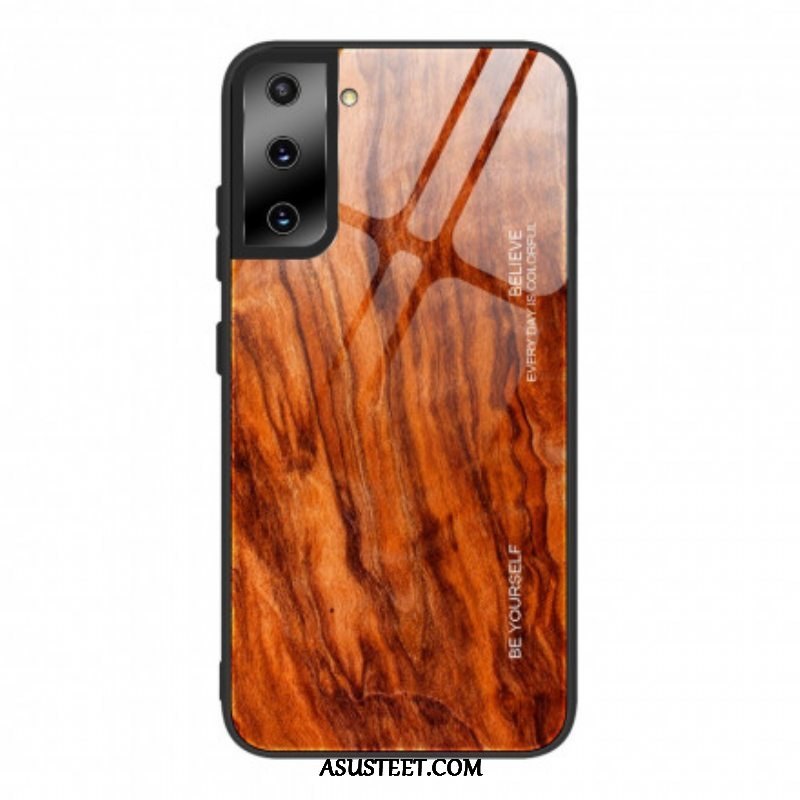 Kuori Samsung Galaxy S21 5G Wood Design Karkaistu Lasi