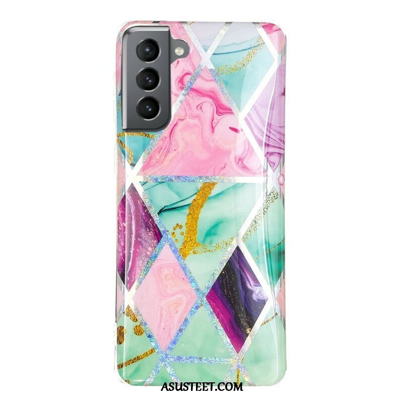 Kuori Samsung Galaxy S21 FE Glitter Design Marble