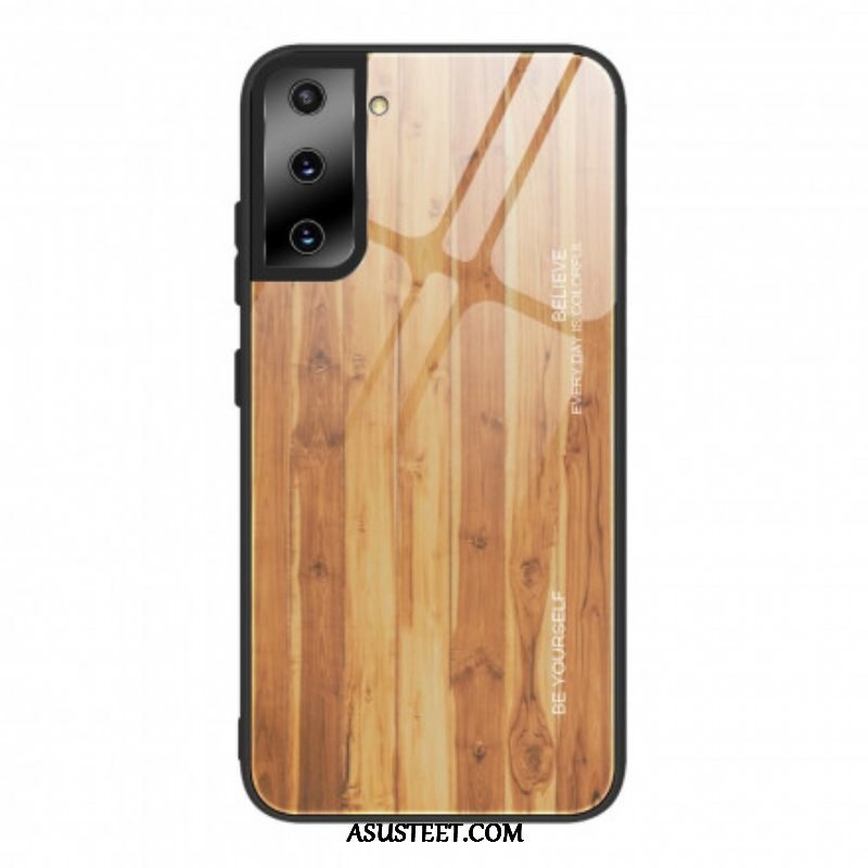 Kuori Samsung Galaxy S21 Plus 5G Wood Design Karkaistu Lasi