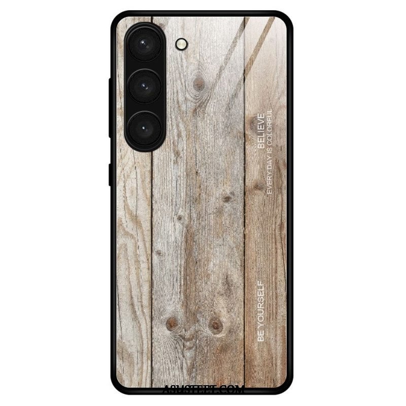 Kuori Samsung Galaxy S23 5G Wood Design Karkaistu Lasi