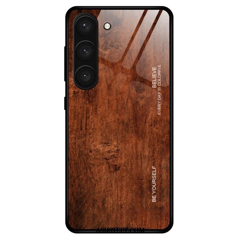 Kuori Samsung Galaxy S23 Plus 5G Wood Design Karkaistu Lasi