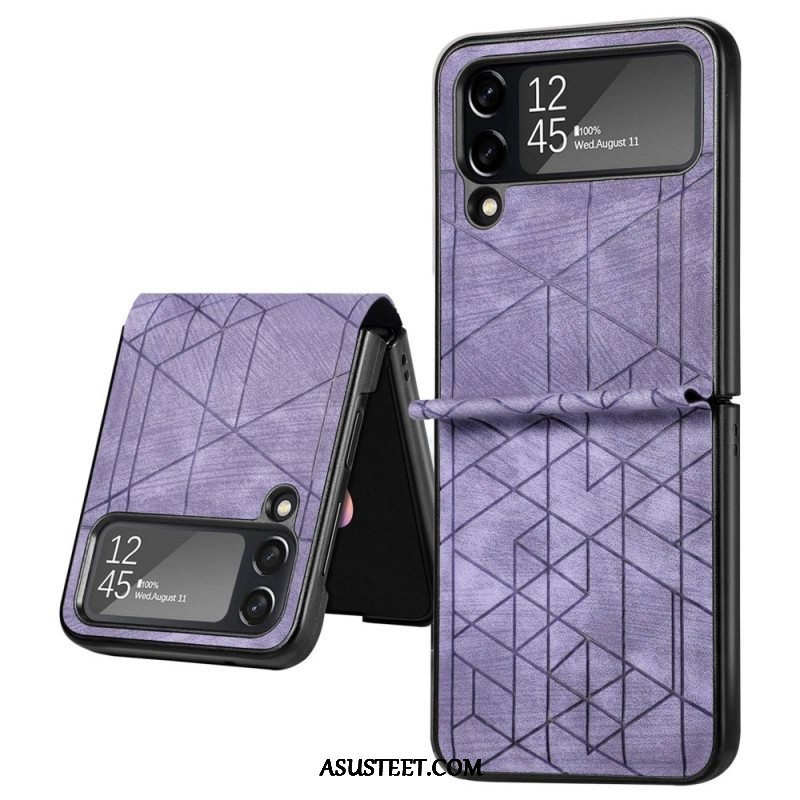 Kuori Samsung Galaxy Z Flip 4 Kotelot Flip Geometriset Linjat