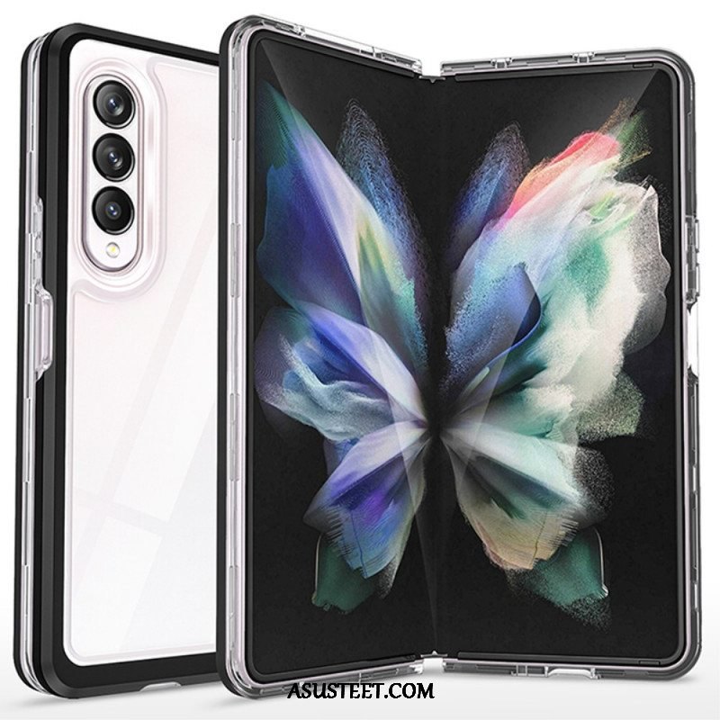 Kuori Samsung Galaxy Z Fold 3 5G Läpinäkyvät Hybridiväriset Reunat