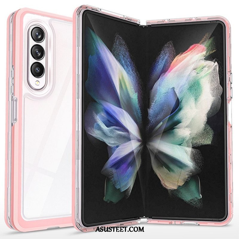 Kuori Samsung Galaxy Z Fold 3 5G Läpinäkyvät Hybridiväriset Reunat