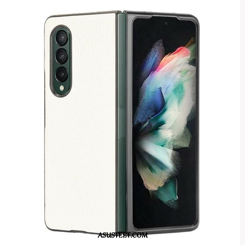 Kuori Samsung Galaxy Z Fold 3 5G Tekokrokotiilin Nahkaa