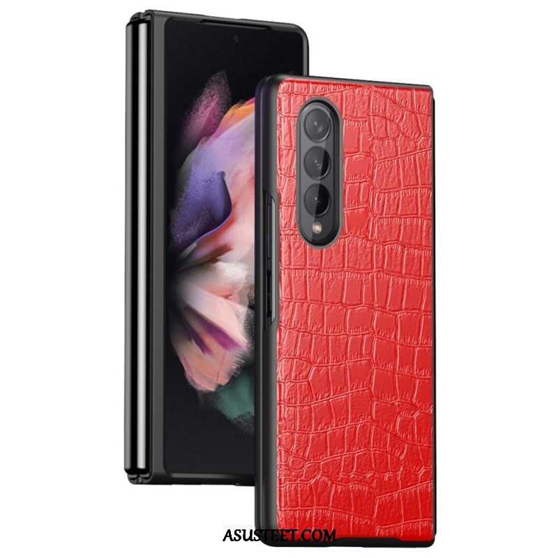 Kuori Samsung Galaxy Z Fold 4 Klassinen Krokotiili